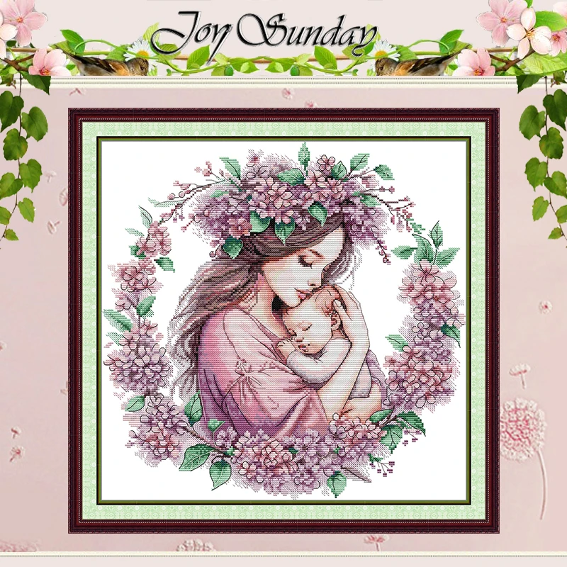 Maternal Love Patterns Counted Cross Stitch Set DIY 11CT 14CT 16CT Stamped DMC Cross-stitch Kit Embroidery Needlework Home Decor