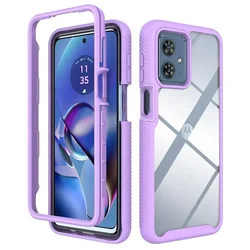Ultra Clear Crystal Case Back Cover for Motorola Moto G Series Phones (Light purple)