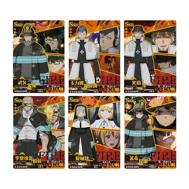 Fire Force Card Anime Characters Shinra Kusakabe Arthur Boyle Akiteru Obi  Cartoon Toys Or-Series Collection