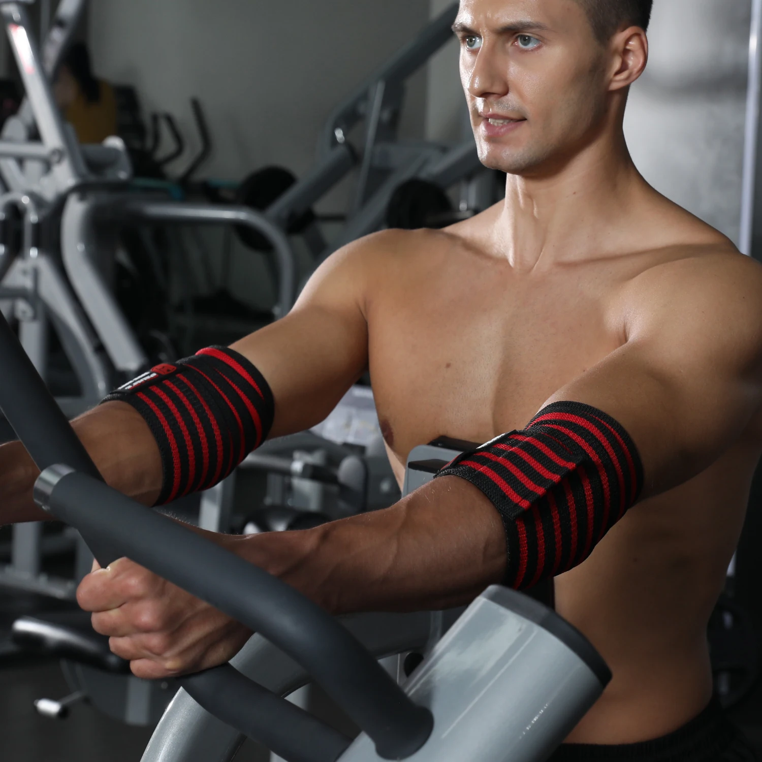WOSWEIR-Elbow Pad Protection Professional Gym Fitness Equipment Weightlifting Men's Elastic Pressurized Brace Elbow Support elbow brace elbow strap elbow pads