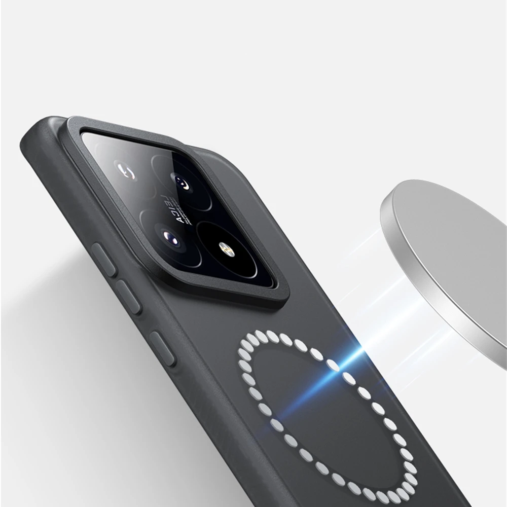 Luxury Matte Translucent Magnetic Wireless Charging Shockproof Armor Case