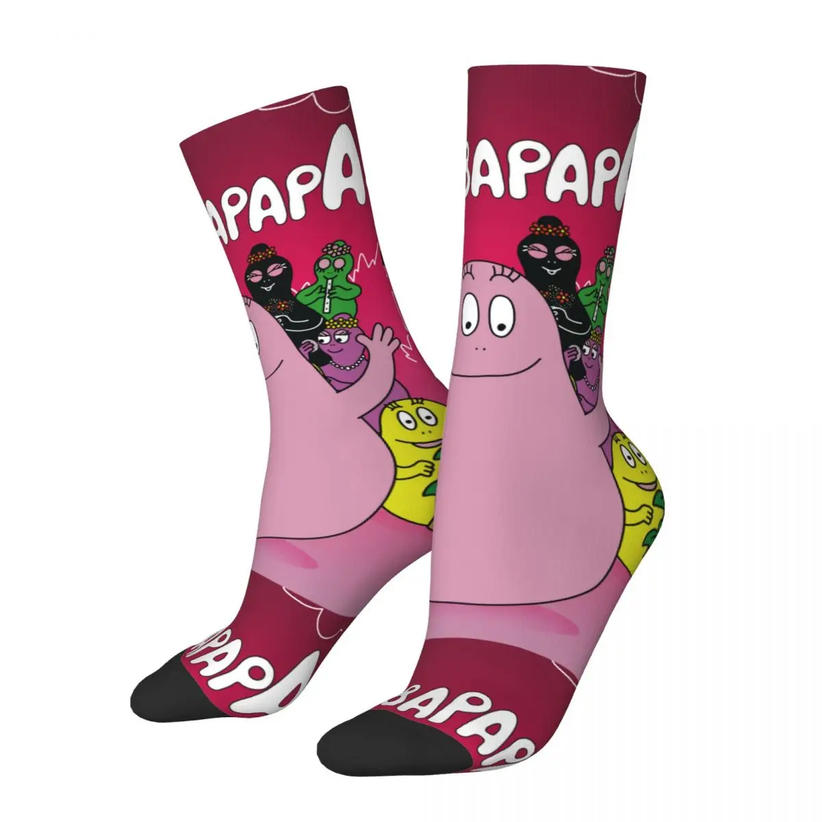 

Autumn Winter Fashion Women Men Parent Child Cartoon Socks Les Barbapapa Family Non-slip Basketball Socks