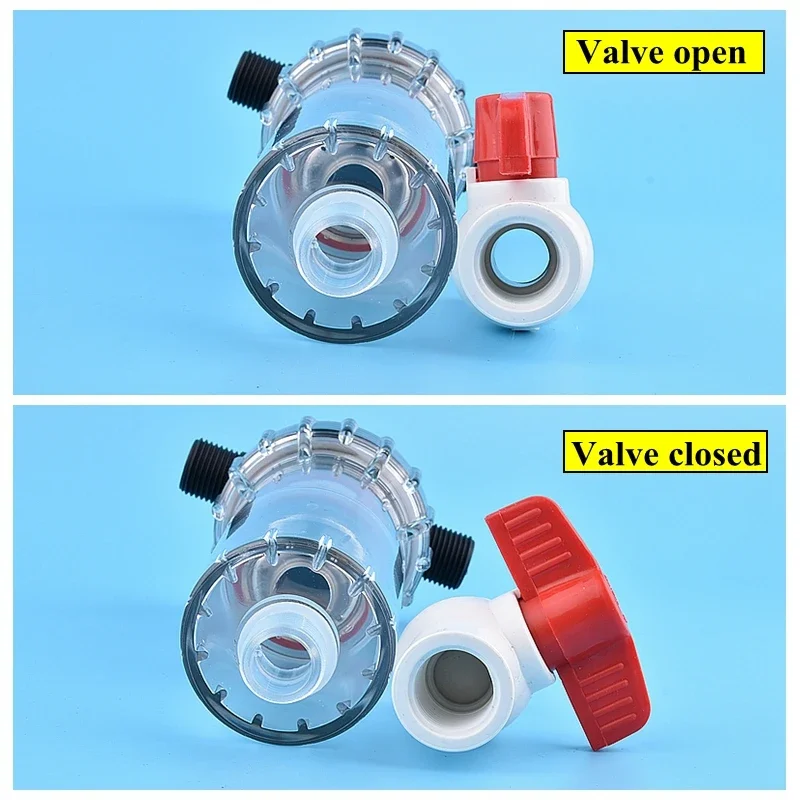 1/2" bis 4~20mm Schlauchfilter Aquarium Wasserpumpenfilter Fischteich Toilette Großer Durchfluss Gartenbewässerung Bewässerungsvorfilter – Detail 9