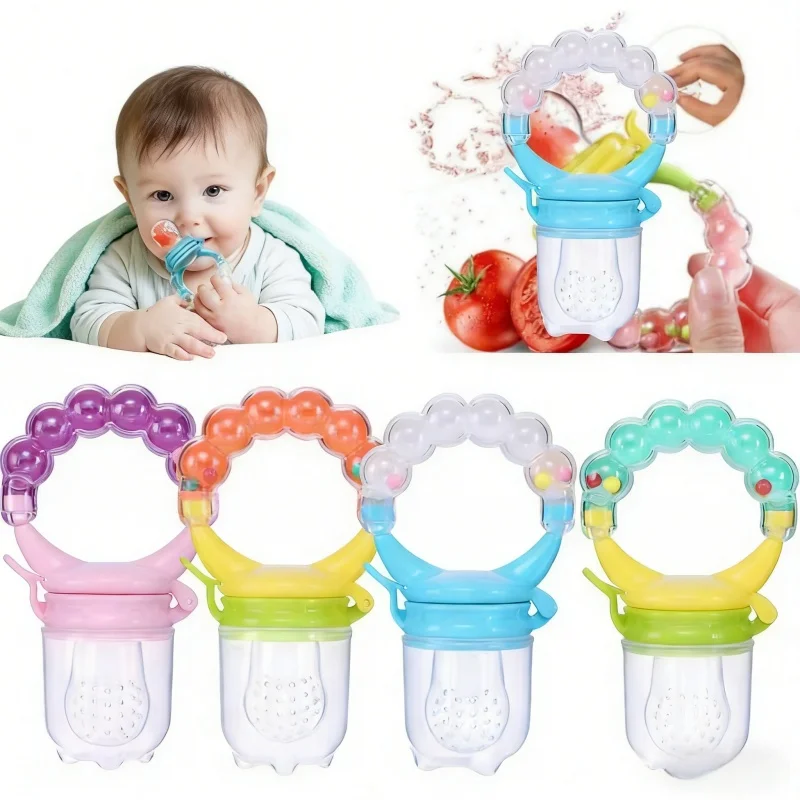 Baby Pacifier Fruit Feeder  BPA Free Baby Silicone Mesh Bag Nipple Toddler Baby Food Feeding Spoon Vegetable Juice Extractor
