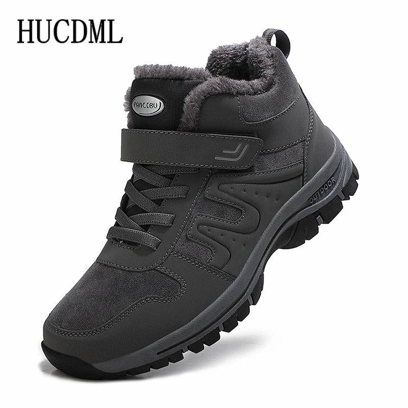 Winter Men Women Boots Suede Warm Snow Outdoor Work Casual Unisex High Top Non-slip Ankle outdoor boots chelsea boots men leather boots business mens boots led boots