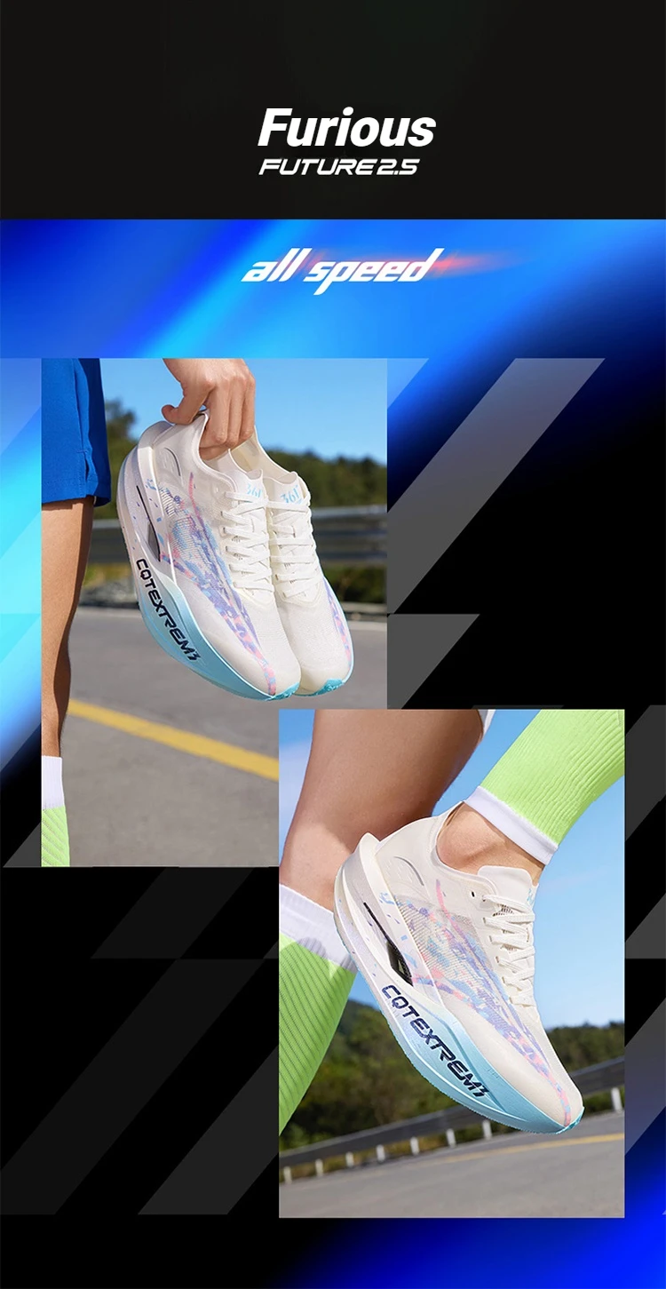 361 Degrees Furious Future 2.5 Running Shoes Marathon Plate Racing Carbon Breathable Durable Cushioned Stable Sneakers 672612228