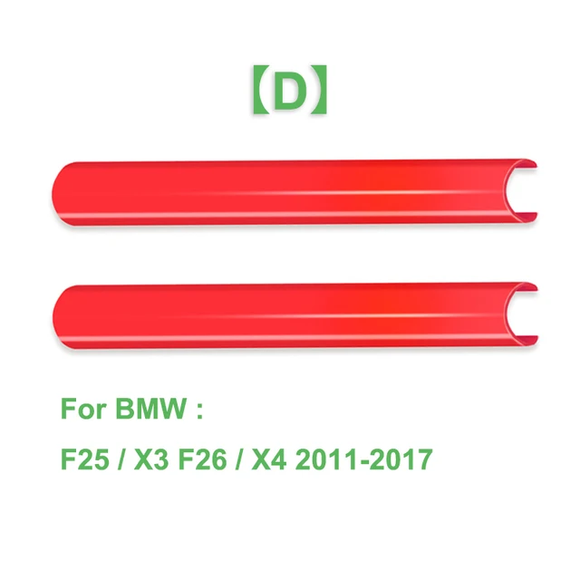 2Pcs Car Front Grille Trim Strips Cover Frame Stickers For BMW F10 E60 F30 F32 F20 F22 F06 F02 F25 F26 G20 1 2 3 4 5 6 7 Series D Red