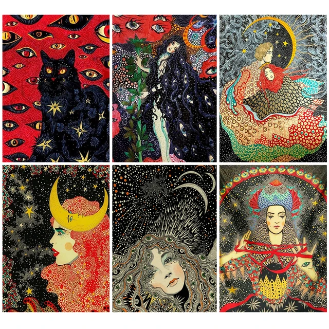 自分でやることができる猫のダイヤモンドの絵,ヒッピーの壁画,芸術的な 