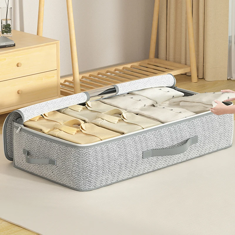 Oversized bed bottom storage box Foldable clothes quilt organizer bag Dustproof bedroom toy clutter storage bag