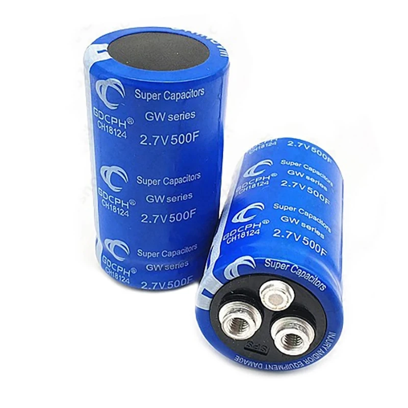 2.7V 500F Car Supercapacitor Fara Capacitor Screw Hole Available Car Capacitor Module 2.7V500F super capacitor