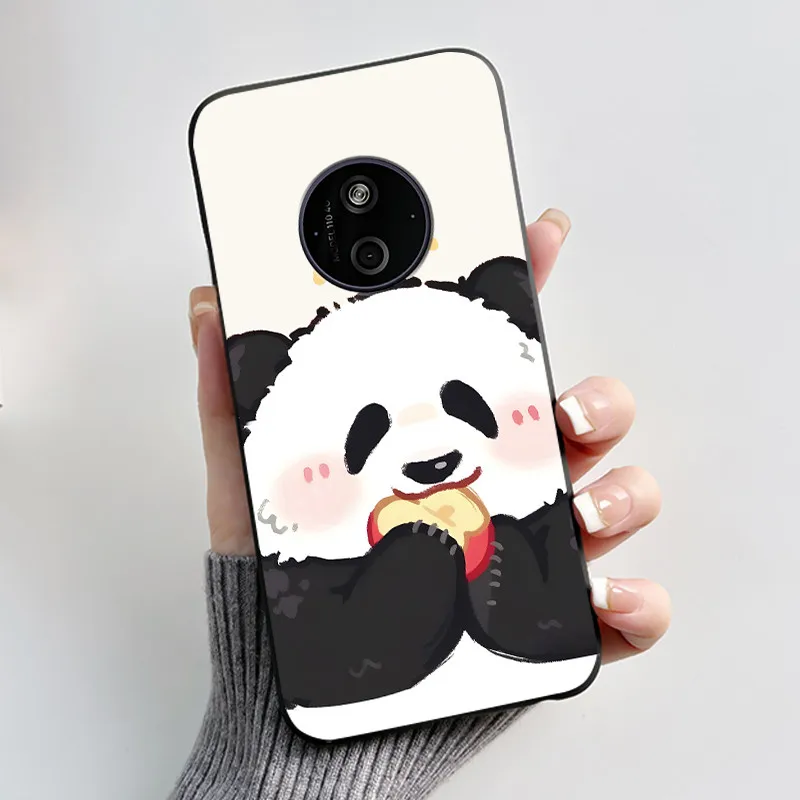 Aesthetic Shockproof Black Silicone Case with Sunset Pattern