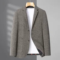 L-8XL Large Size Men's Suit Jacket Spring and Autumn Business Fashion Handsome Plus Fat Plus Loose Fat Man Fat Suit Casual Top 2