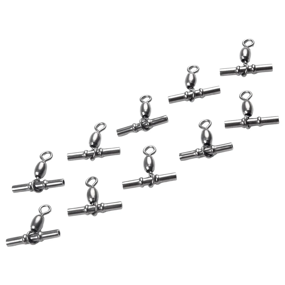 9Tong Molta Forza Girelle Da Pesca - Barile Anello Solido, Rotolamento Attrezzatura, Linea Connettore Per Acqua Dolce E Salata, Inossidabile, 50pcs, 62lbs - copertina