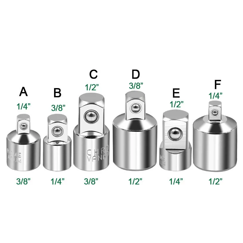Adaptateur de douille adaptateur de clé à cliquet 1/2 big fly turn 3/8 medium fly turn 1/4 small fly CR-V acier au chrome vanadium