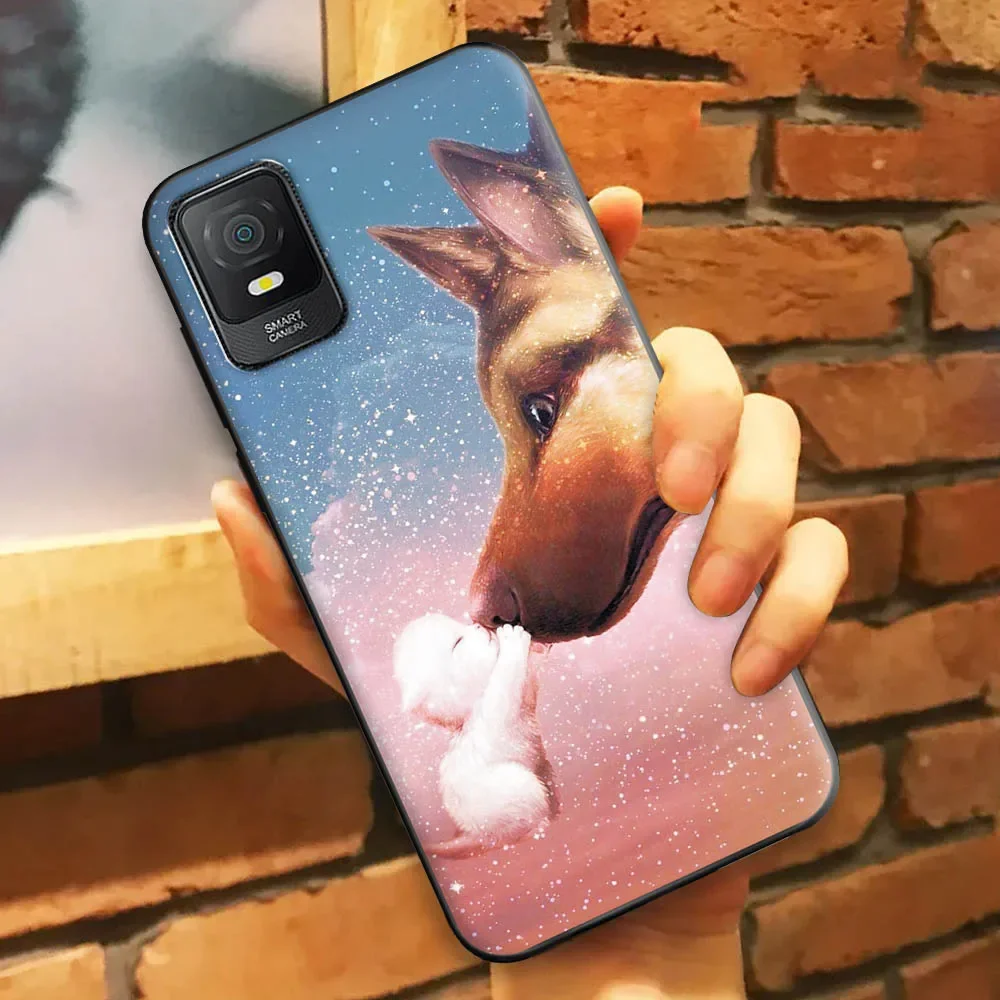 Custodia Per TCL 403 - Cover In Silicone TPU Con Effetto Gradiente Blu