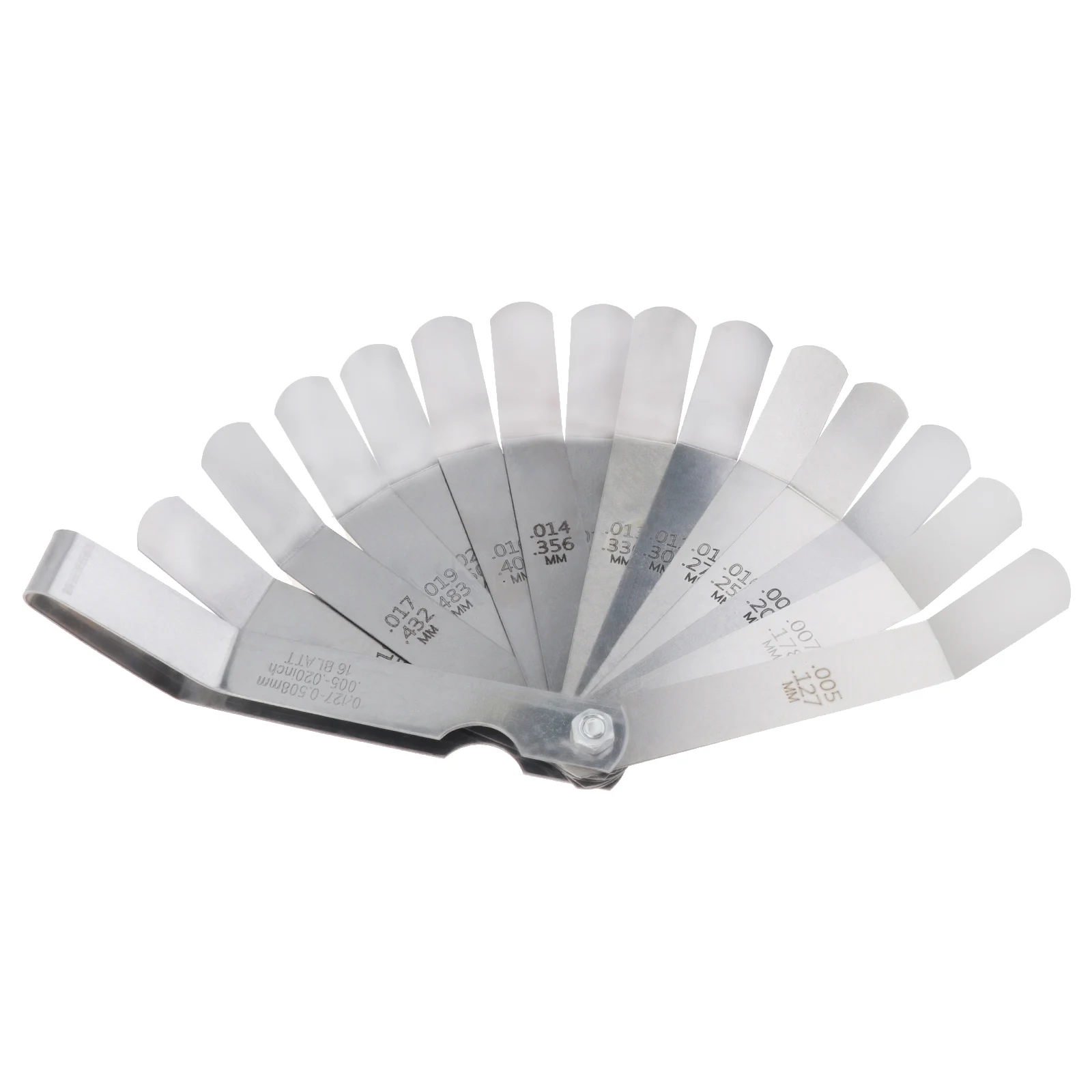 Gap Gage Feeler Gauge 0.127-0.508mm Metric Stainless Steel High Precision Monolithic Valve Plug Thickness Gauge Measuring Tool