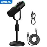 Podcast Dynamic Microphone, XLR/USB Recording PC Microphones for Broadcast, Podcast, Recording, Gaming & Streaming, Studio Mic