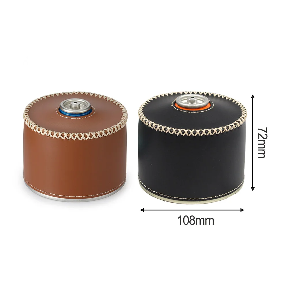 1pc Camping Gas Tank Case Gas Canister Cylinder Case Tank Leather Cover Sleeve For 230g And 450g Tanks Camping Stoves