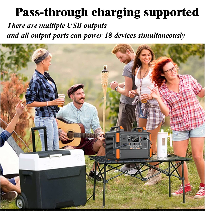 LiFePO4 Portable Power Station 1200W 1008WH Mobile Power Supply Solar Generators