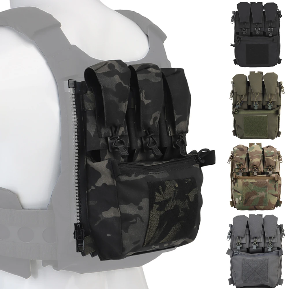 

V5 PC Tactical Back Panel Banger Pouch Zip-on Multi-fit GP Pocket Retention Flap FCPC Plate Carrier Assault Hunting Airsoft Vest