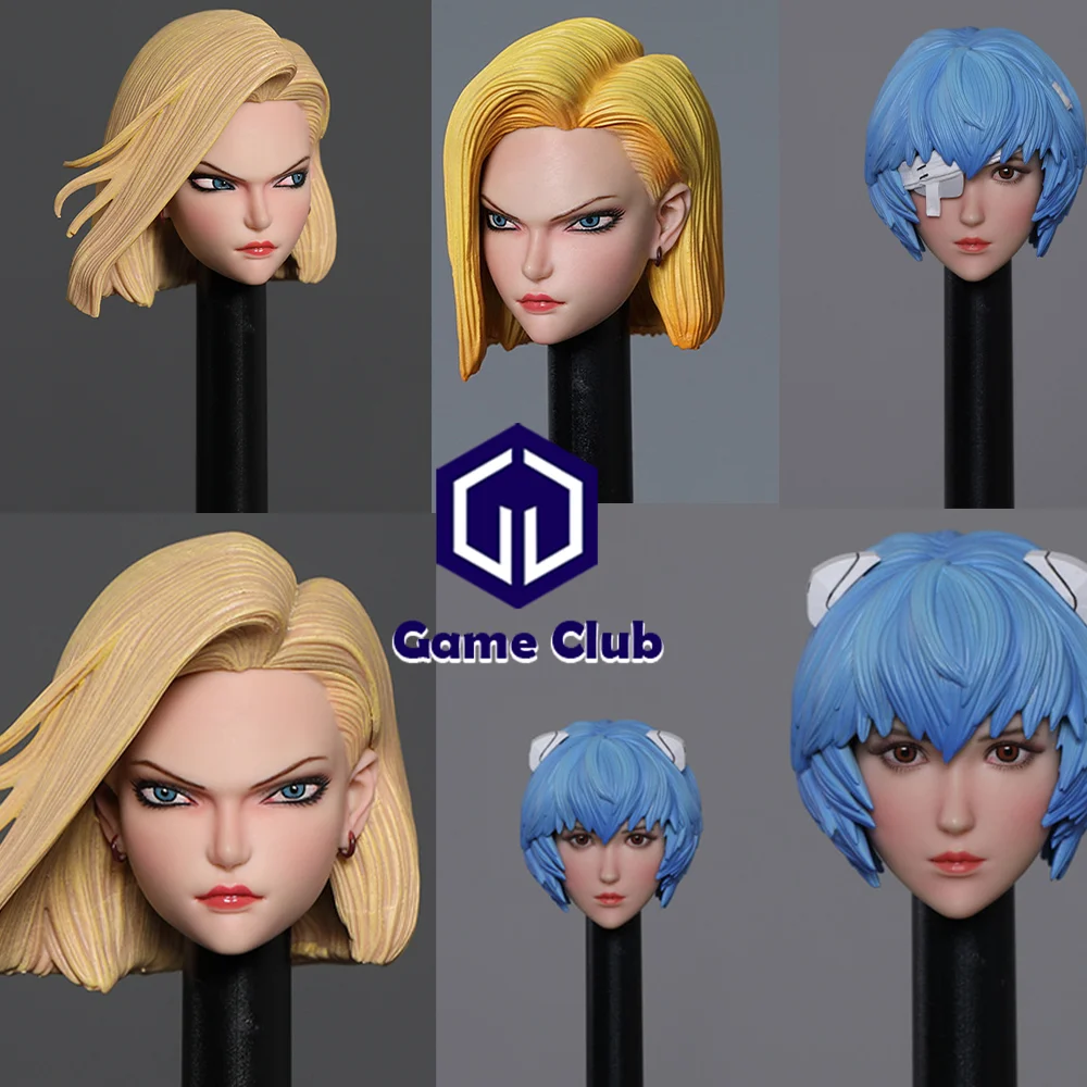 

M003 M004 M006 M007 M010 M011 1/6 1/12 Female Soldier Anime Android No.18 Head Sculpt Model For 6'' 12'' Pale Action Figure Body