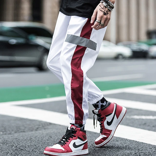 Casual Simple Men Pants Street HipHop Mens Fashion Summer Comfortable Thin  Trouser White Black Tracksuit Personality