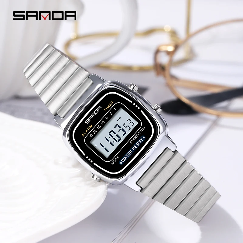 SANDA Elegant Luxury Waterproof LED Sports Watch