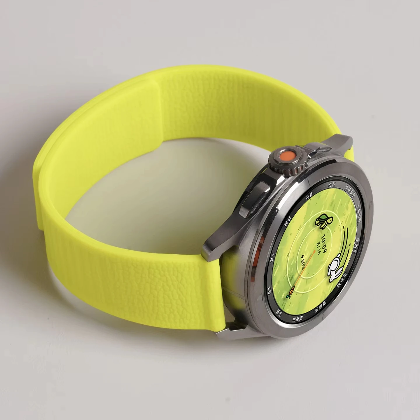 Magnetic Loop Silicone Lychee Pattern Bracelet Strap, 18mm-22mm