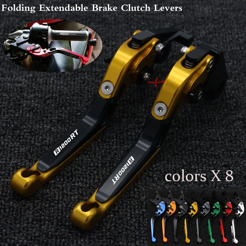 

Laser New Logo For BMW R1200RT R1200 RT 2016 2017 CNC Billet Aluminum Adjustable Folding Motorcycle Brake Clutch Levers