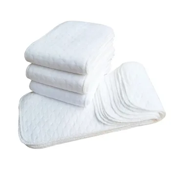 2/5/10 Pezzi Pannolini per Bambini Riutilizzabili Lavabili in Cotone, Pannolini Ecologici con Inserto in Cotone, Pannolini in Tessuto Traspirante e Assorbente