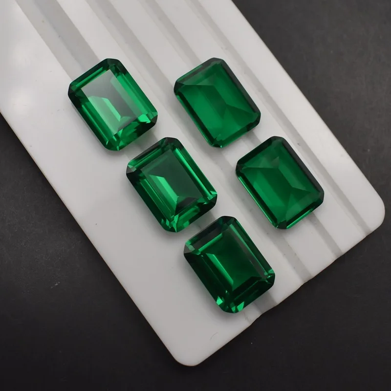 Natural Mined Emerald Green 10.50 Cts10x14mm Rectangle Cut AAAAA Sri-Lanka VVS Emerald Cut Gem 5