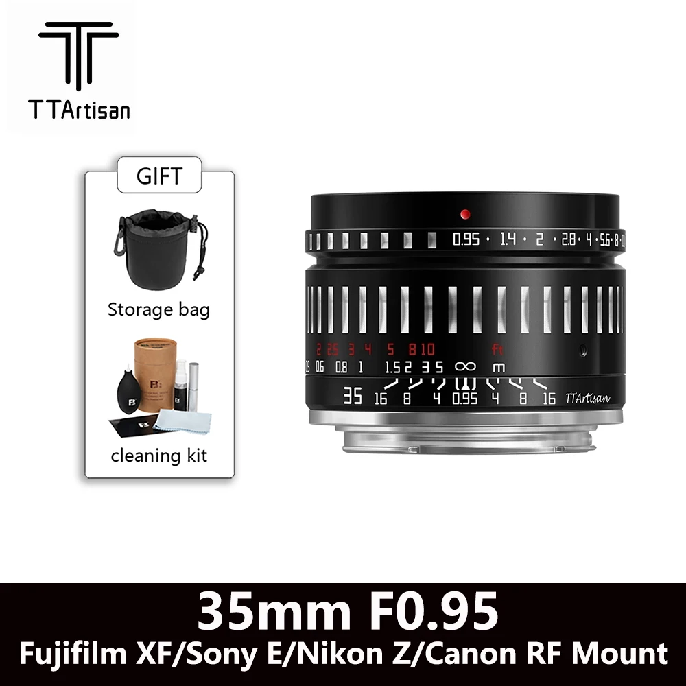 Ttartisan 35Mm F0.95 Obiettivo Principale Ad Ampia Apertura Per Sony E Mount Fujifilm X Canon M Canon Rf-S Leica L Nikon Z Camera