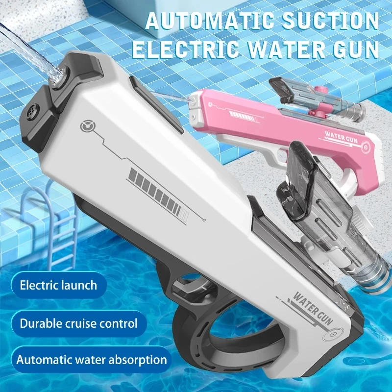 Electric Water Gun automatic water absorption Watergun automatic continuous firing squirt gun Beach Outdoor Swimming Pool Toy
