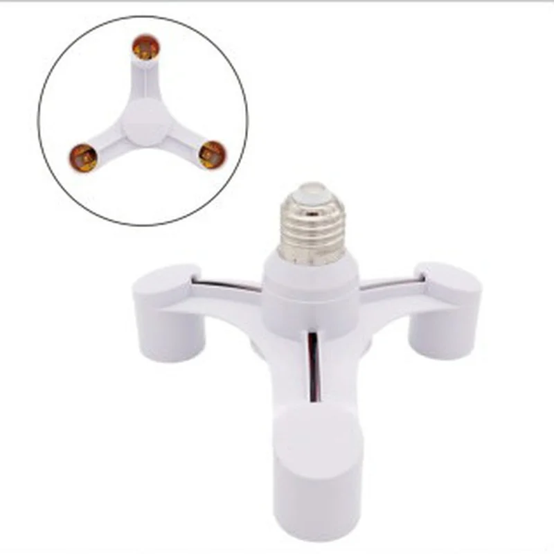3In1 E27 To E27 lamp holder lamp bulb holder lamp socket adapter lamp socket extender Extended LED Lamp Bulbs Socket Splitter Adapter Holder for Photo Studio