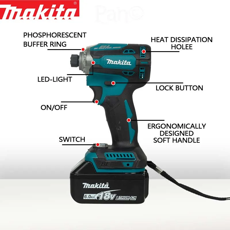 Makita DTD171 electric screwdriver rechargeable hand drill brushless high torque 18V lithium impact screwdriver 5