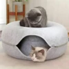 B-Tunnel Donut Cat Bed Interactive Tunnel Pet Felt Indoor Toys Cats House Kitten Training Toy Cat Kennel Cat Accessories 3