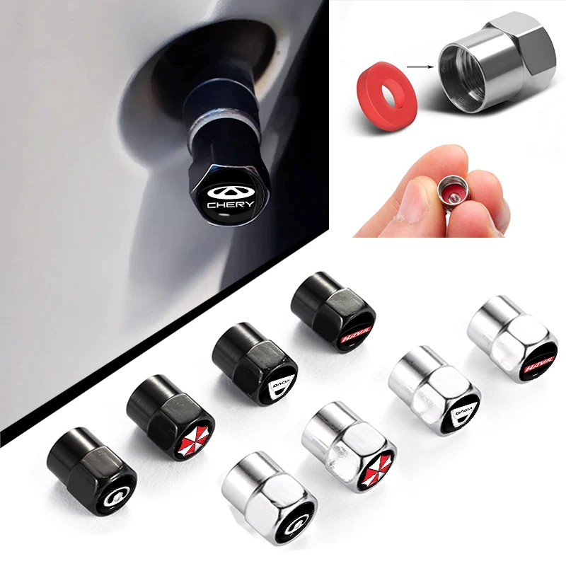 4pcs Car Wheel Tire Valve Caps Tyre Stem for Toyota Corolla E150 E120 Land Cruiser 200 Camry 40 55 Rav4 2020 Car Accessories
