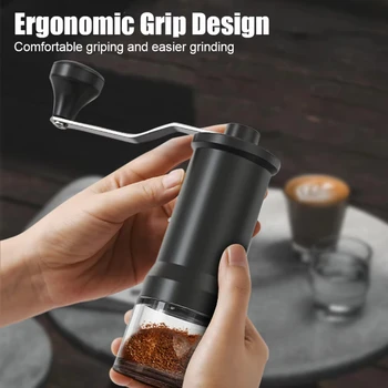 Hand-Cranked Ceramic Coffee Bean Grinder - Household Kitchen Tool with Small Manual Core for Fresh Grinding kpuae 1