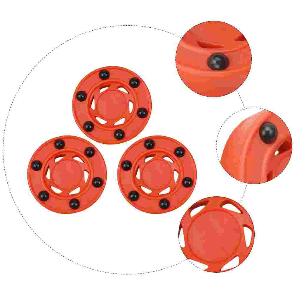 Roller Hockey Puck Training Ball 3 Pcs Outdoor Inline Street Hockey Game Practice Ice Field Team Sports Equipment