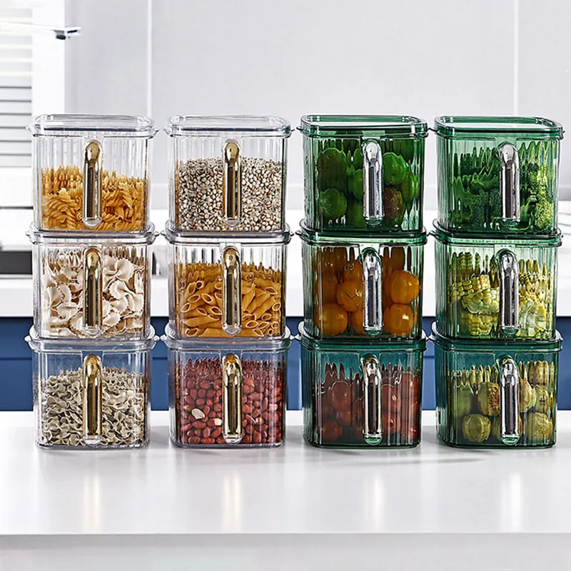 Stackable Kitchen Sealed Jar Dried Fruit Snacks Storage Containers Sealed  Fresh Box Cereal Dispenser Botes Almacenaje Cocina - Bottles,jars & Boxes -  AliExpress