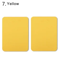 Set of 4 Multi-Colored Iron-On Fabric Patches for Clothing Repair and Decoration (7 yellow 4Pcs)