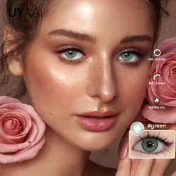 Colorful Contact Lenses for a Natural Look - Enhance Eye Color for Daily Makeup, Yearly Use, 2pcs (Twilight Green)