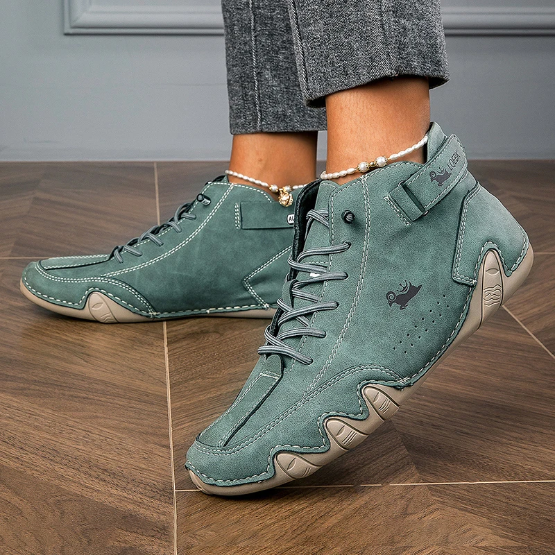 أحذية رياضية كاجوال برقبة عالية للرجال ، نعل ناعم...