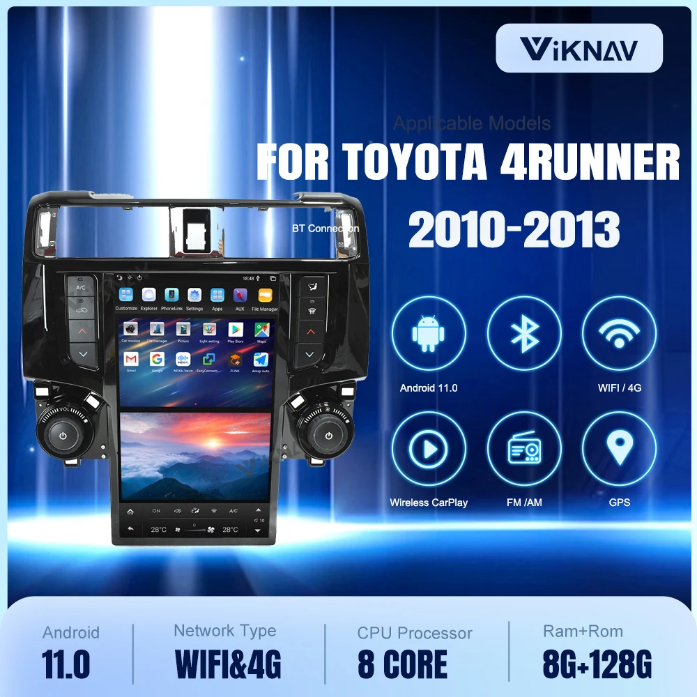 

128G 2Din Android 11 Car Radio For Toyota 4Runner 2009-2019 Multimedia Player GPS Navigation Auto Stereo Receiver Head Unit