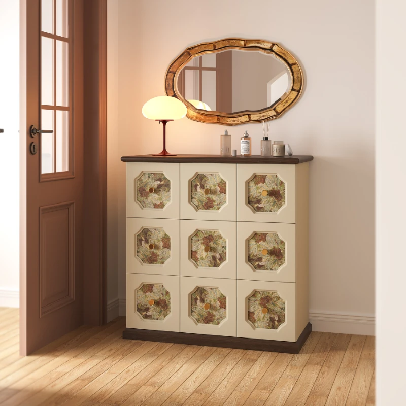 French creative medieval multi drawer storage cabinet, dining side cabinet,  decorative cabinet, wall side cabinet, inset style - AliExpress