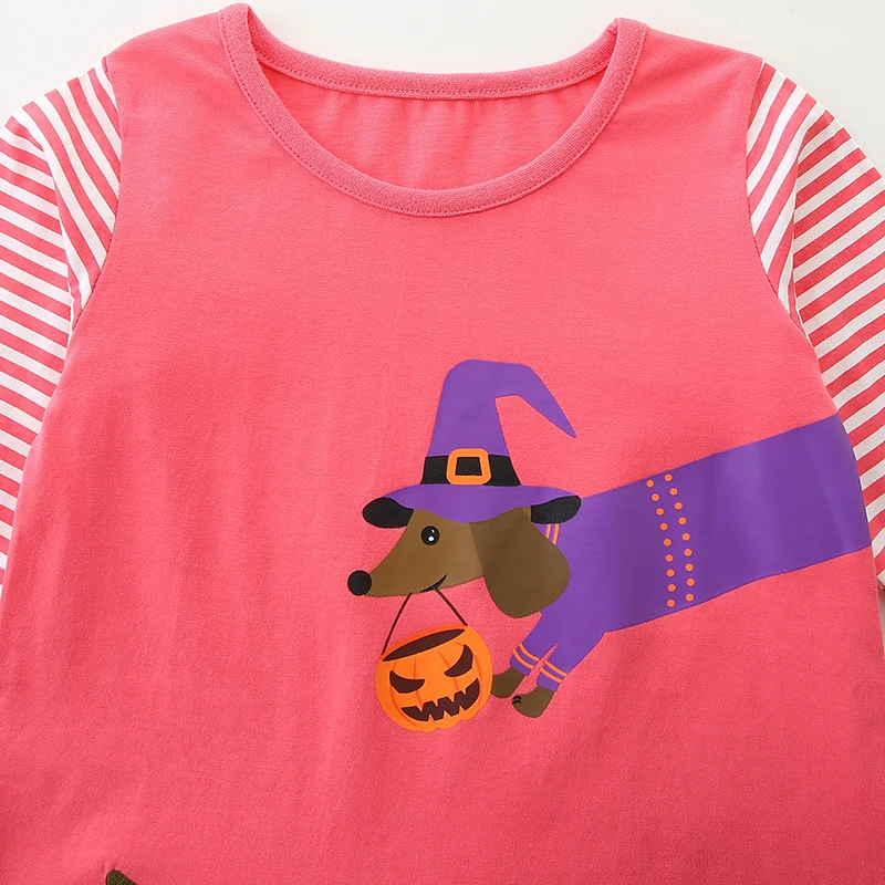 Halloween Children's Clothing Baby Girls Kids Clothes 2025 Autumn Cotton Fall Long Sleeves Cartoon  Pumpkin Dresses