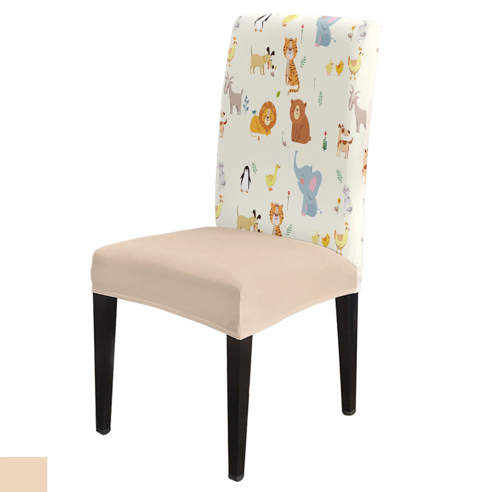

Animal Tiger Lion Elephant Penguin Dining Chair Cover 4/6/8PCS Spandex Elastic Chair Slipcover Case for Wedding Home Dining Room