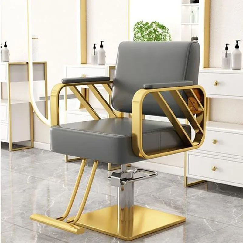 

Hair Salon Barber Chairs Makeup Professional Comfortable Facial Barbershop Beauty Chair Metal Silla De Barberia Luxury Furniture