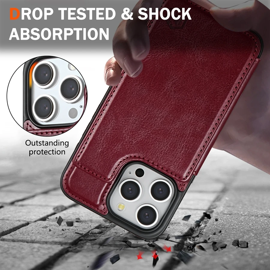 Leather Phone Case With Rfid Blocking For Iphone Models_voghion.com