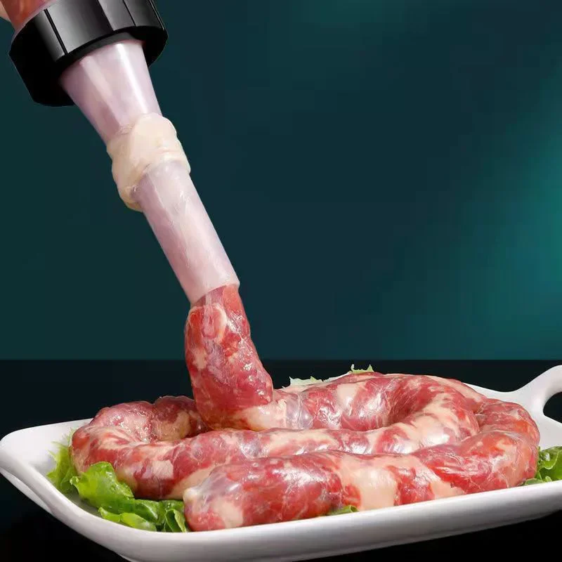 4Pcs/set Homemade Sausage Stuffer Jerky Gun Manual Meat Syringe with 3 Nozzle Sausage Machine Filler Meat Injector Tool